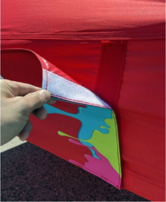 Removable velcro banners for gazebos | Vision-One