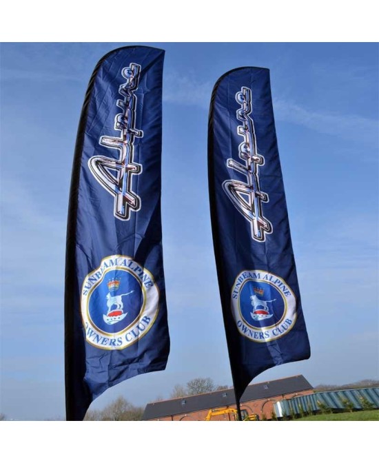 Custom Dolphin beach flag, printed | Vision-One