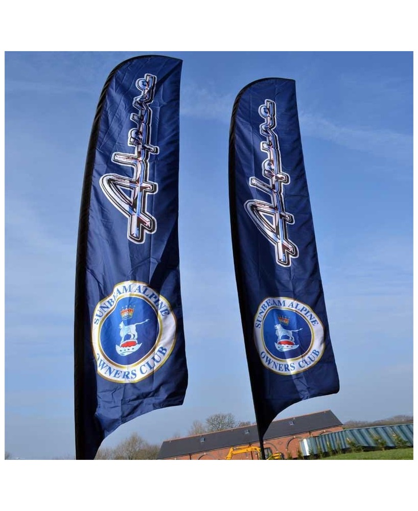 Custom Dolphin beach flag, printed | Vision-One
