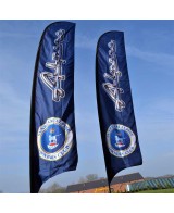 Custom Dolphin beach flag, printed | Vision-One