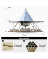 Tente de Longement de luxe en paille pour camping en plein air