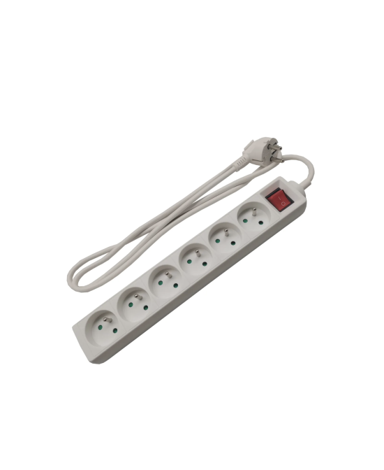6-socket power strip, 1.5 m cable | Vision-One