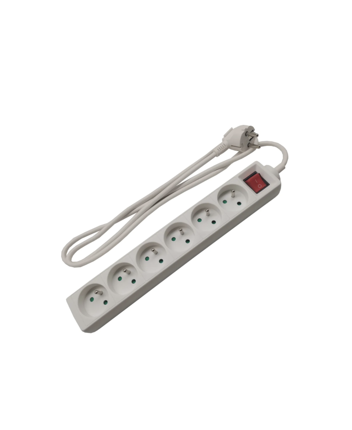6-socket power strip, 1.5 m cable | Vision-One