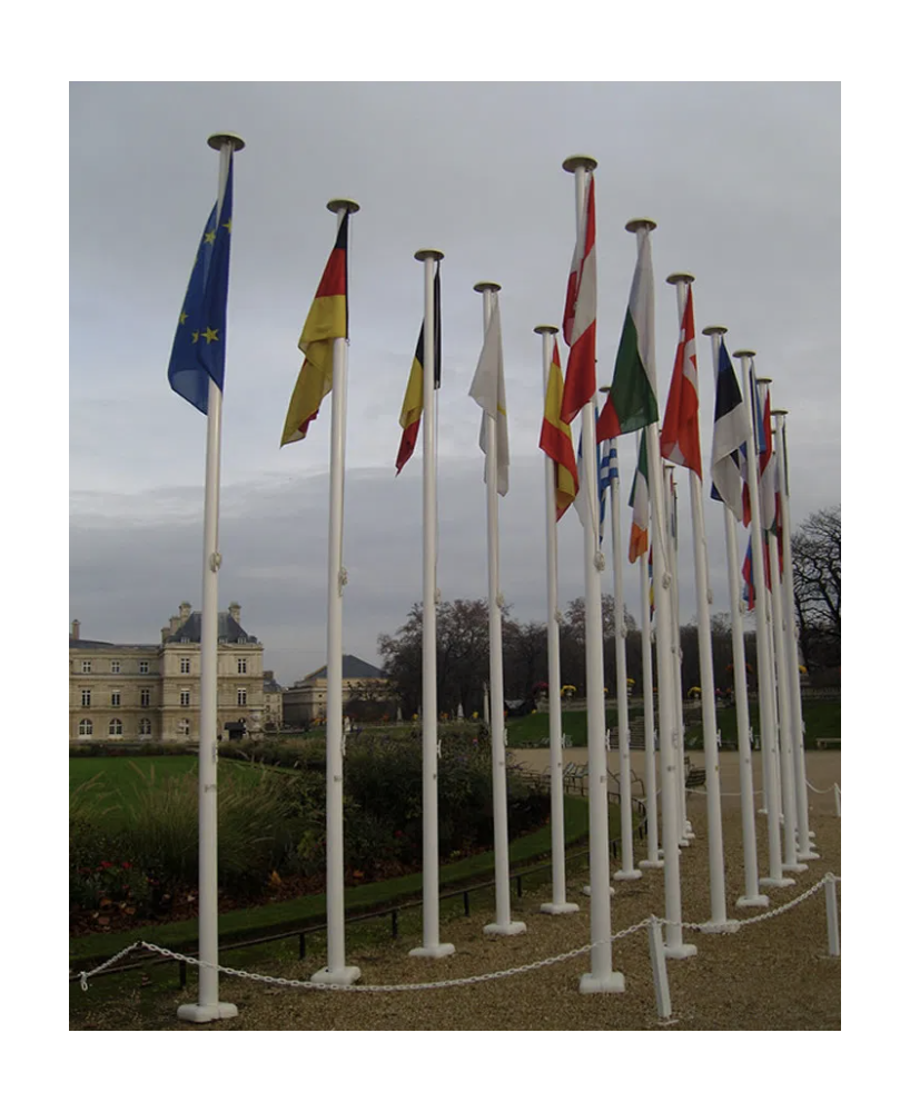 Mât de drapeau en fibre de verre pour bannières ou drapeaux 5m