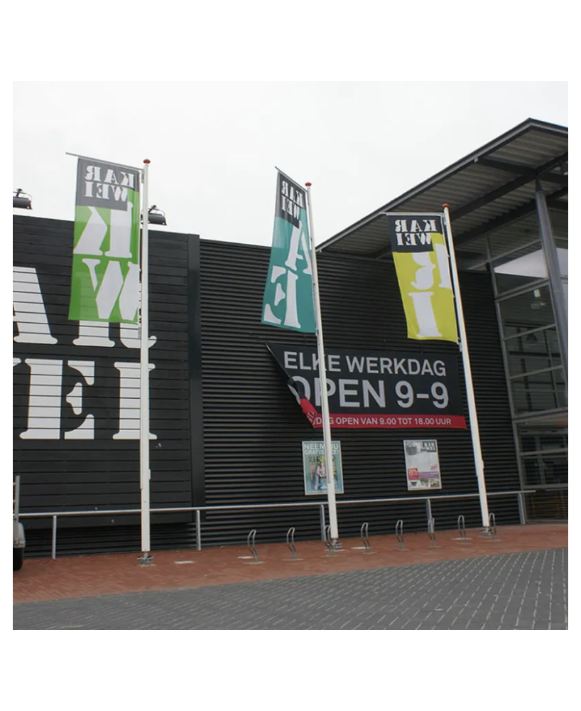 Mât de drapeau en fibre de verre pour bannières ou drapeaux 5m