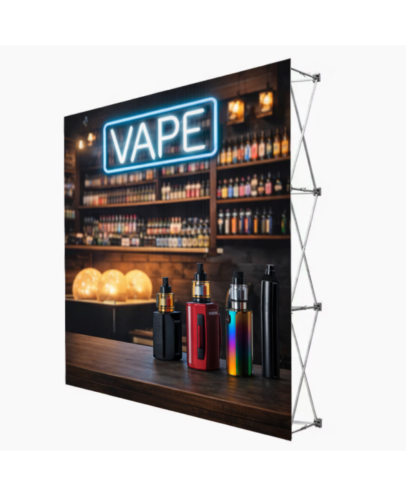 Stand parapluie publicitaire personnalisé – Mur d’image professionnel pour salon & événement