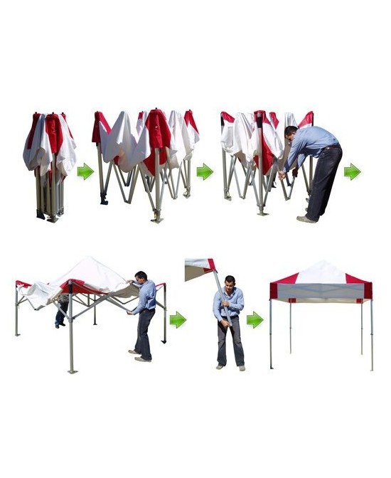 Steel pop-up gazebo 6x3 m, pro folding tent | Vision-One