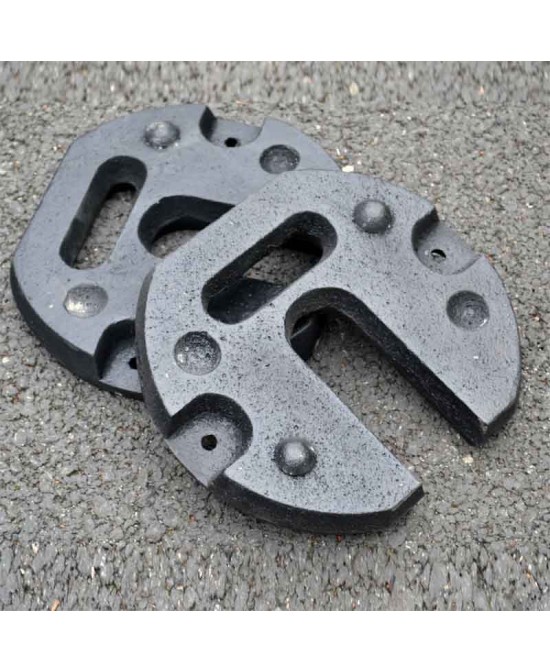 Ensemble de 2 poids en acier de 12 kg