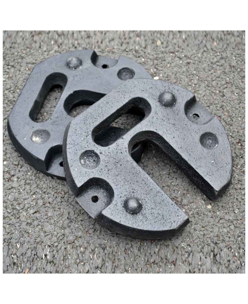 Ensemble de 2 poids en acier de 12 kg