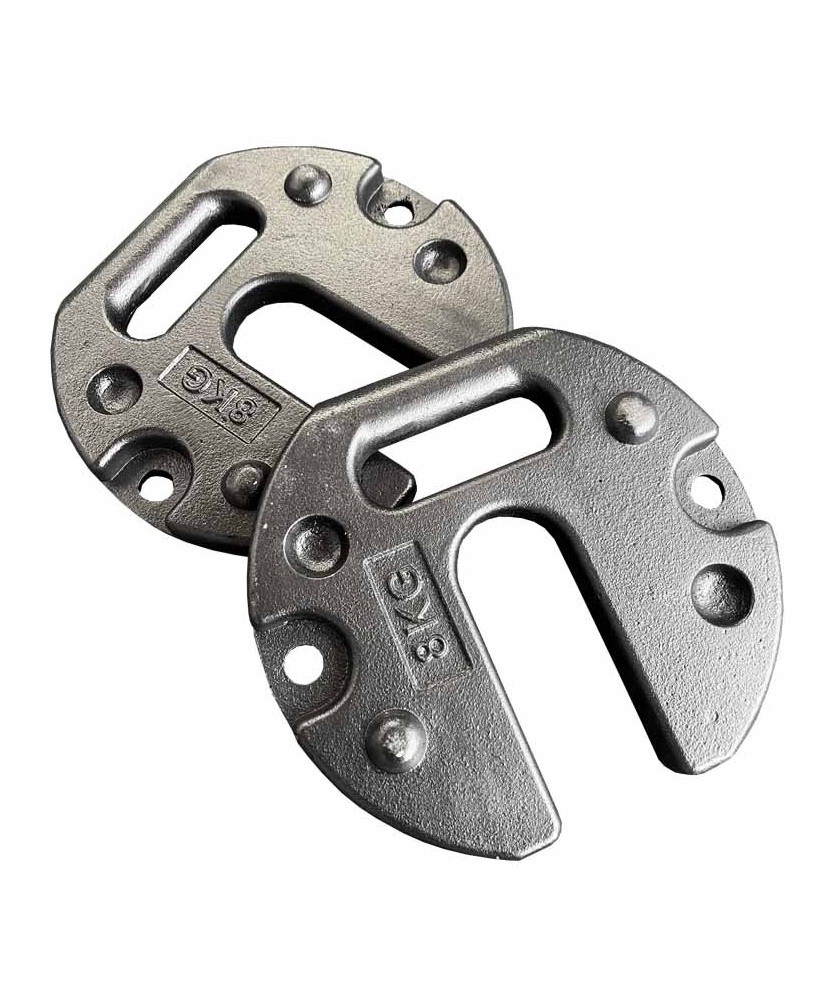 Ensemble de 2 poids en acier de 8 kg