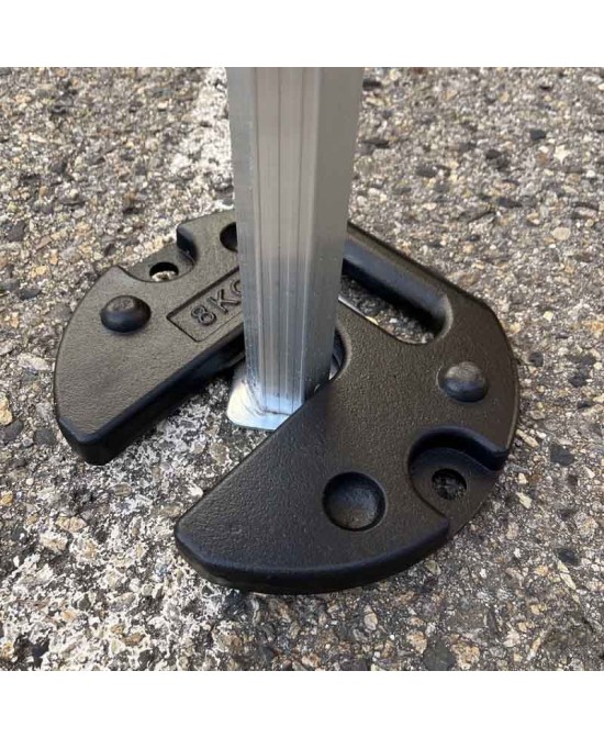 Ensemble de 2 poids en acier de 8 kg